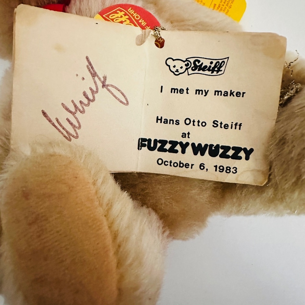 Steiff Original Jointed Teddy Bear 0201/26 Austria Signed By Otto Hans Steiff - Picture 7 of 15
